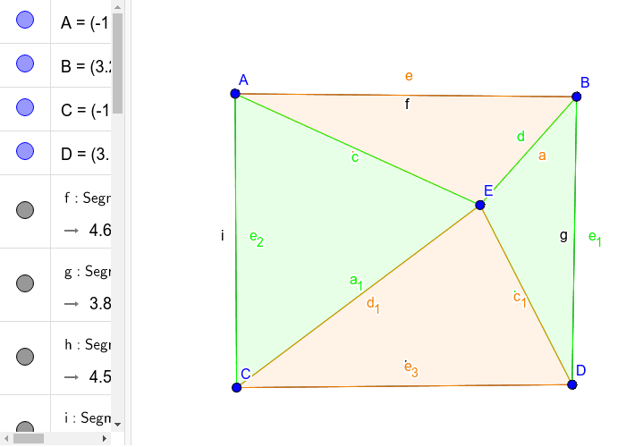 quatre triangles dans un carré Tapez "Entrée" pour démarrer l'activité