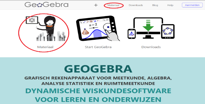 Openingsscherm GeoGebra