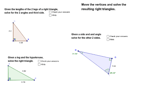 Explore Solving Right Triangles – GeoGebra