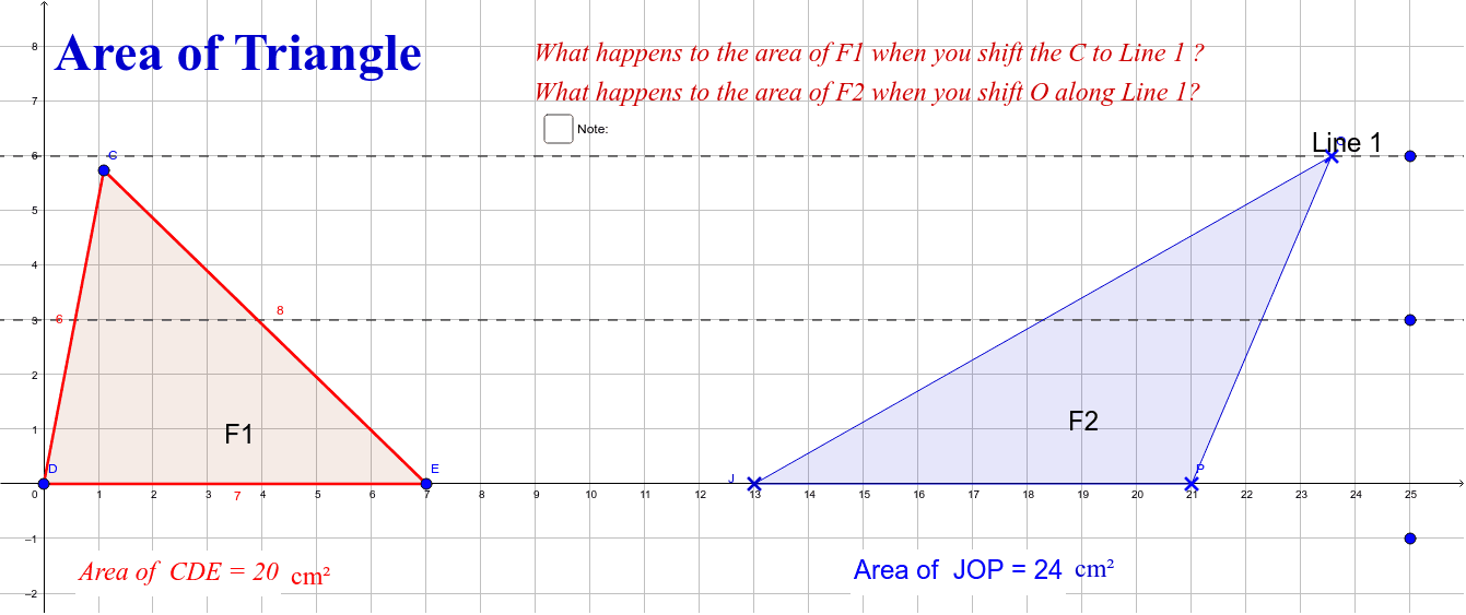 Area of a triangle – GeoGebra