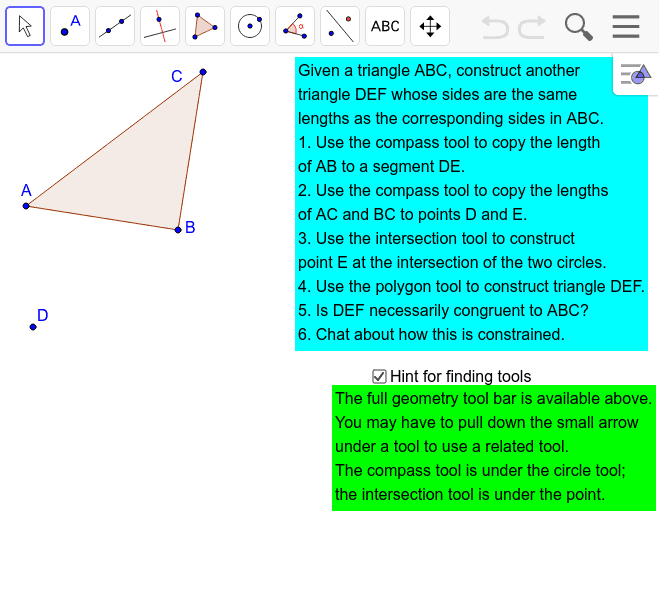GeoGebra Applet