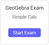 Odaberite [button_small]Početak ispita[/button_small] kako bi pokrenuli ispit s GeoGebrinim običnim kalkulatorom za tablete.
