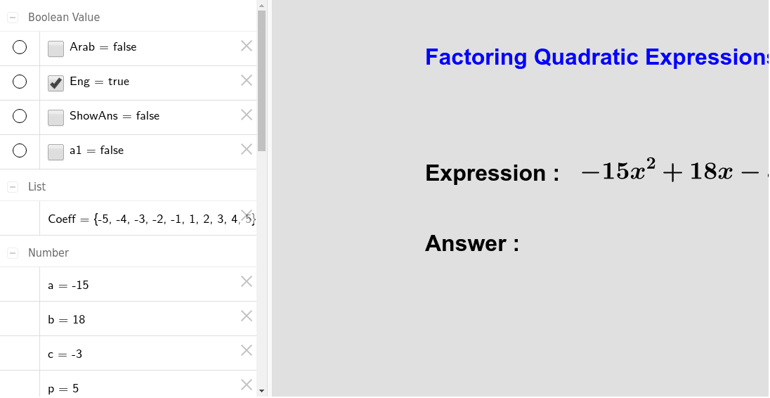GeoGebra Applet