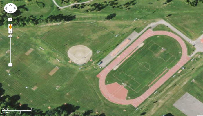 Le terrain de baseball au Parc Ben Leduc