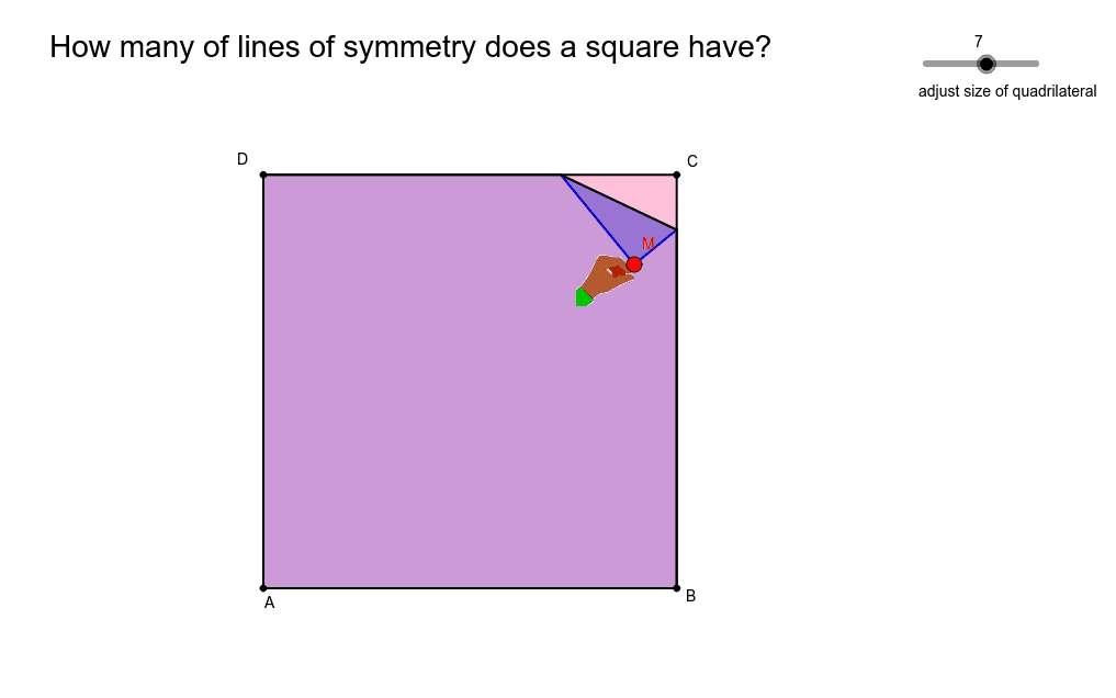 Lines of Symmetry for a Square GeoGebra