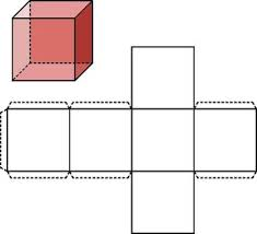 el área del cubo sería: nº caras x 6