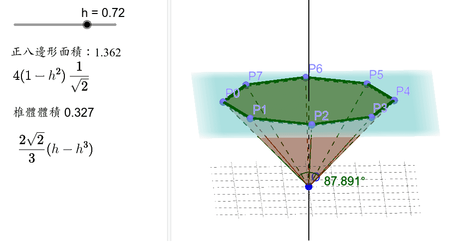 Gmj106a13 八角錐 Geogebra