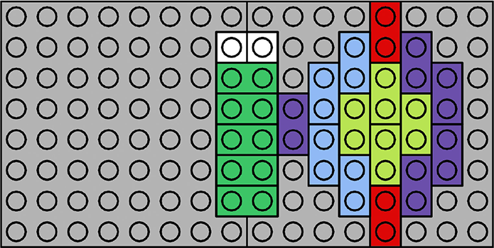 Kan du bygge den anden halvdel af sommerfuglen på LEGO pladen?
