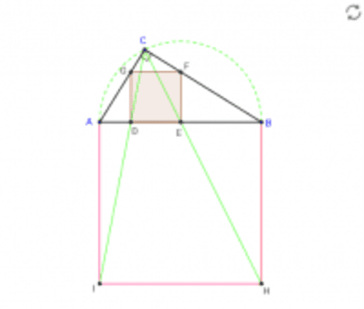 carré inscrit dans un triangle rectangle geogebra office aide resume
