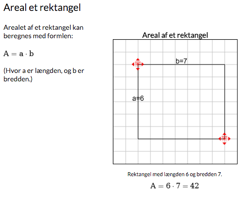 Areal af rektangel