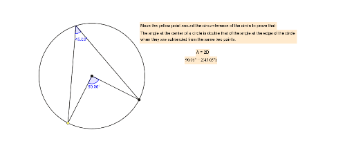 Circle Theorem 1 – GeoGebra