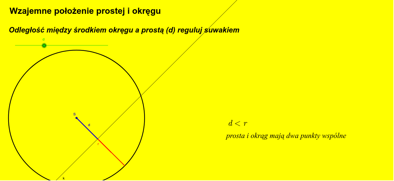 Wzajemne Polozenie Okregu I Prostej Wzajemne położenie prostej i okręgu – GeoGebra