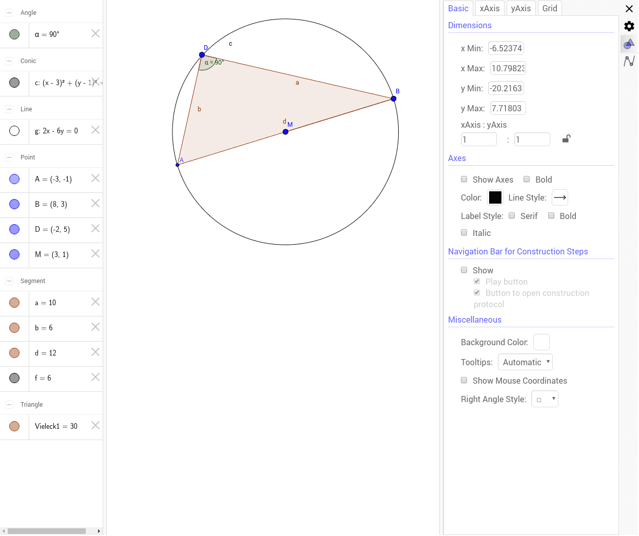 GeoGebra Applet