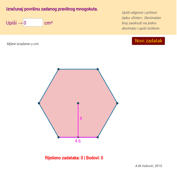 2.) Vježbalica: Površina mnogokuta