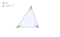 About angles in a triangle
