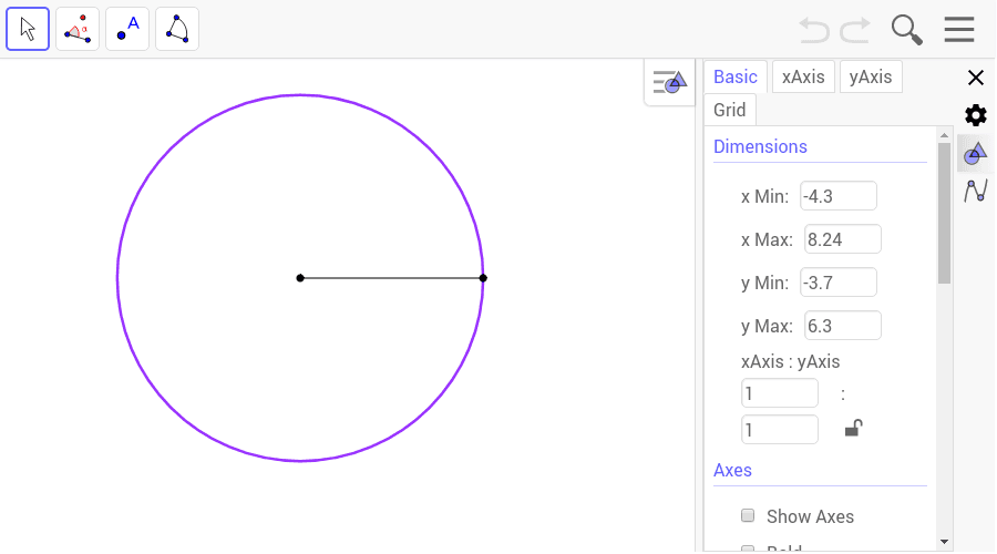 Data Display GeoGebra