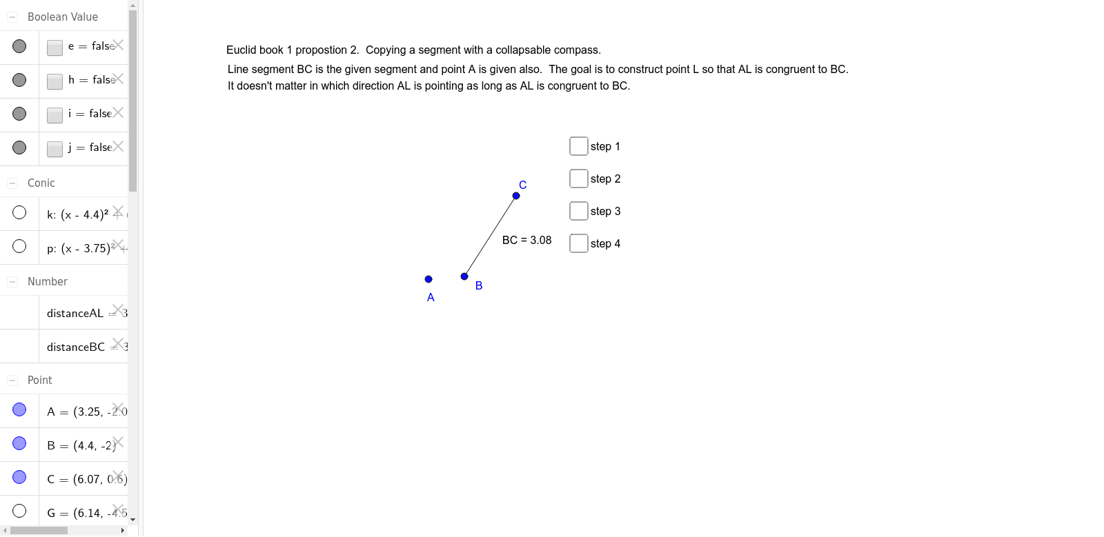 GeoGebra Applet