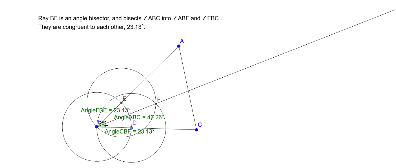 bisect an angle geogebra