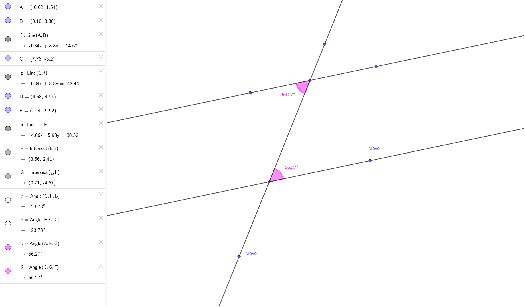 Z Angles Geogebra