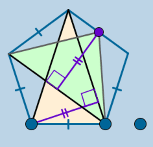 Equal Triangular Areas in a Regular Pentagon – GeoGebra