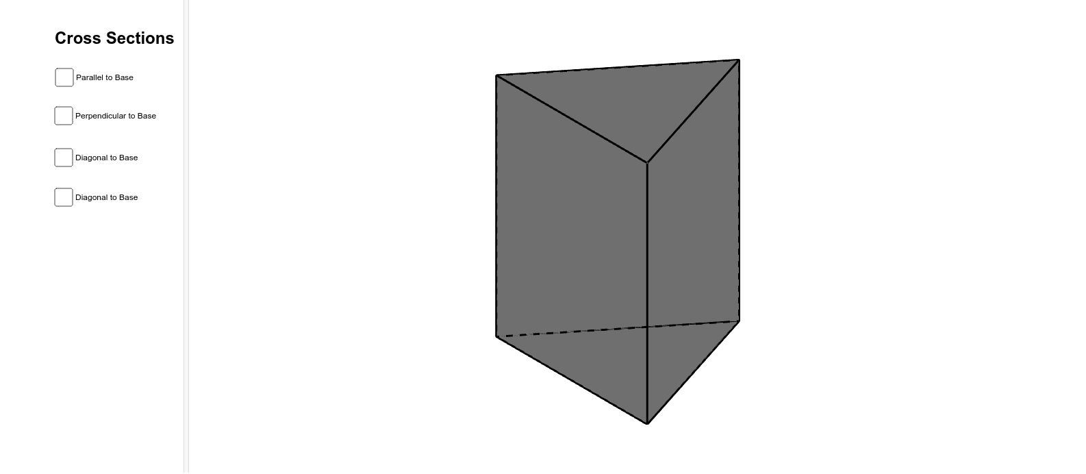 how to work out the cross section of a triangular prism