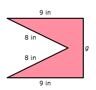 Perimeter = 45in

g=_____________________