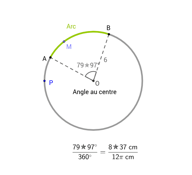 Calcul Corde D Un Arc De Cercle Arc de cercle, angle au centre et proportion dans le cercle. – GeoGebra