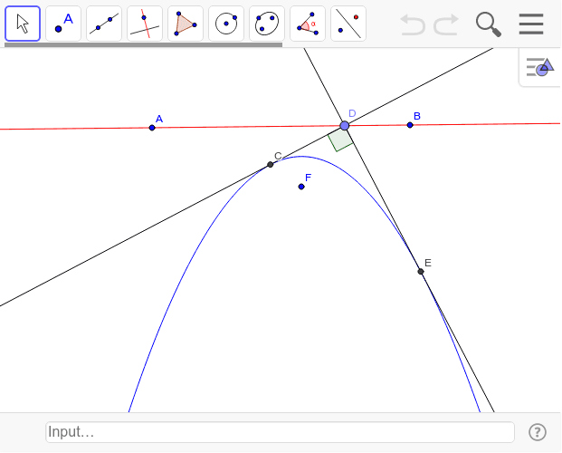 放物線の準線 – GeoGebra