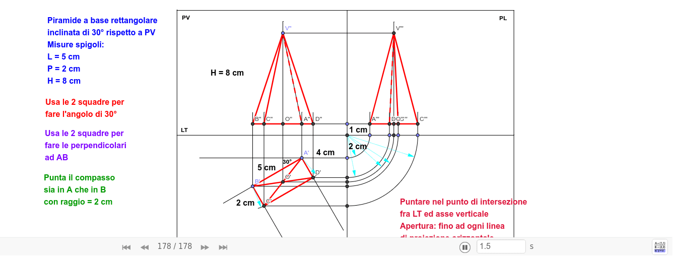 Proiezioni Ortogonali Piramide A Base Rettangolare