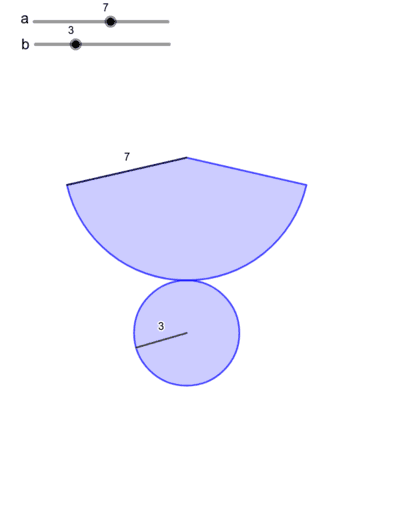 円錐の展開図 Geogebra