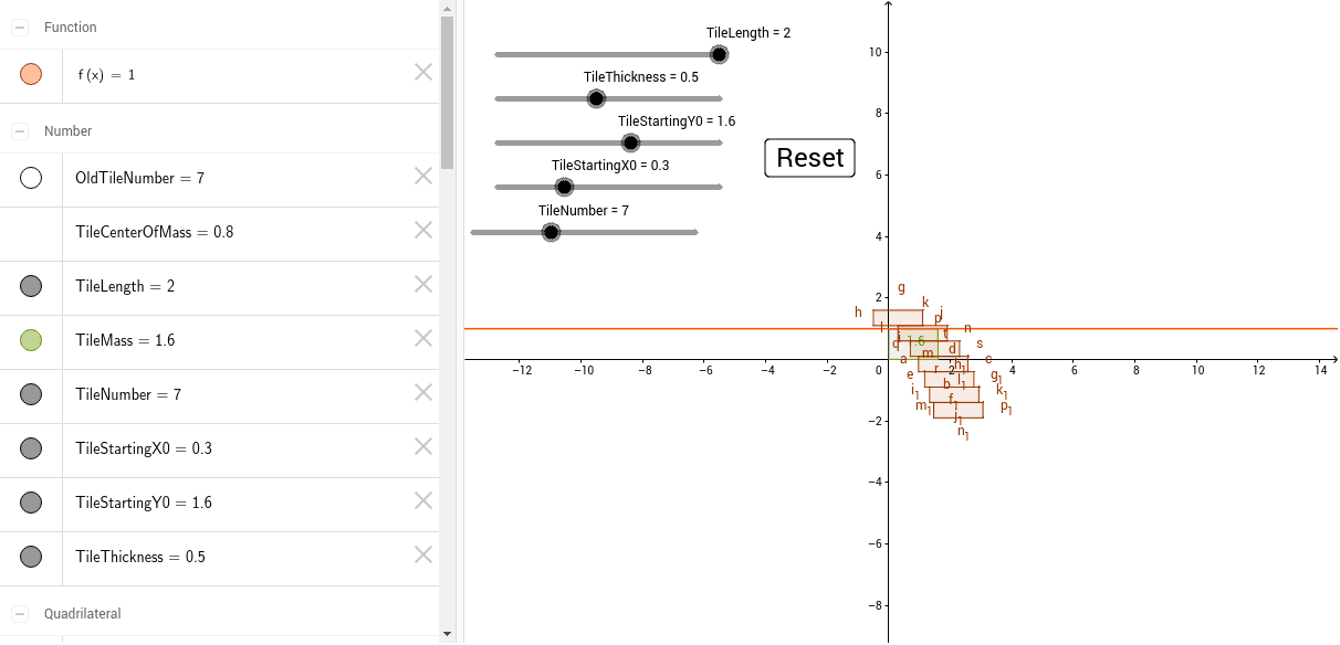 javaScript example (one arch bridge) GeoGebra
