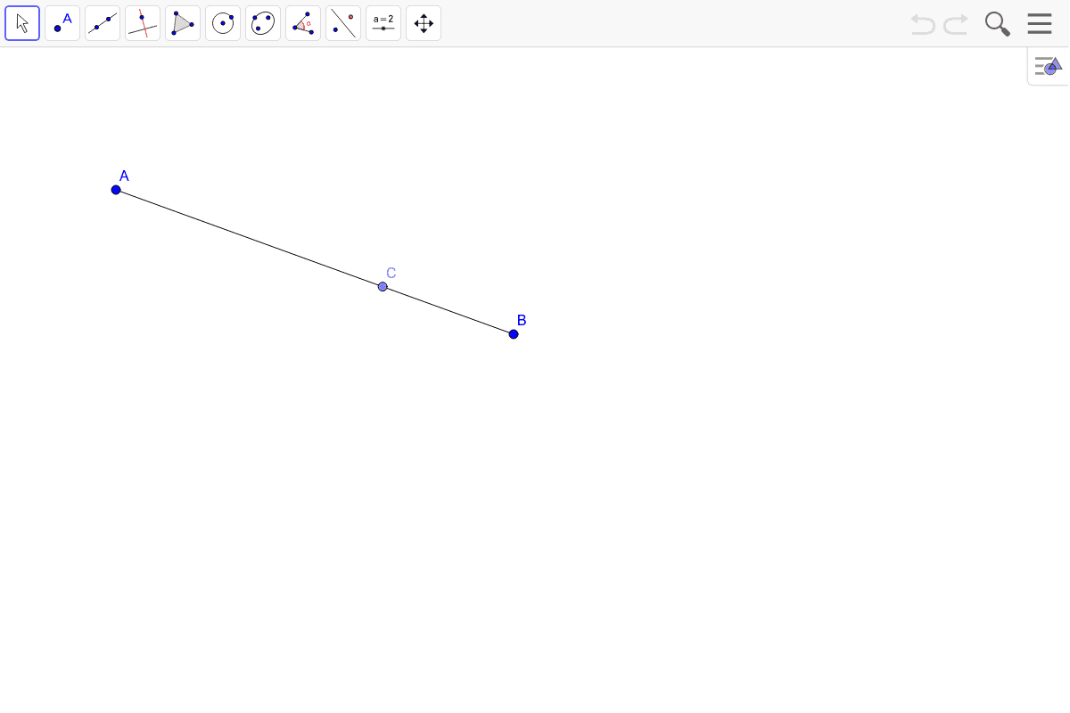 Construct a perpendicular line through the point on the line.