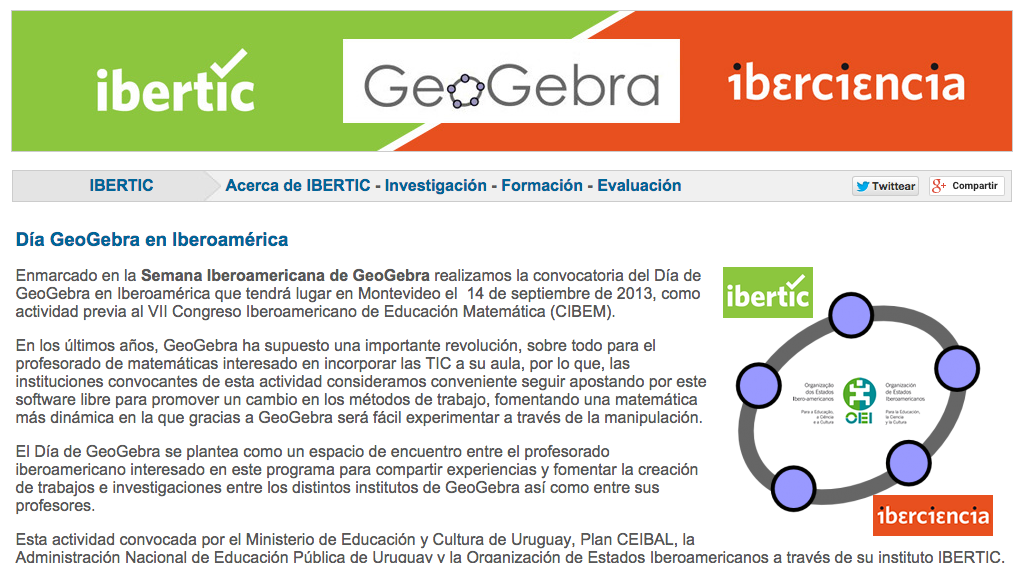 Días de GeoGebra en Iberoamérica