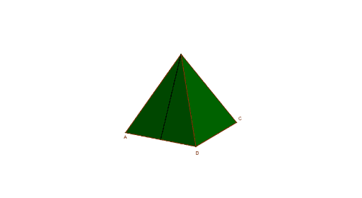 Правилна четириъгълна пирамида – GeoGebra