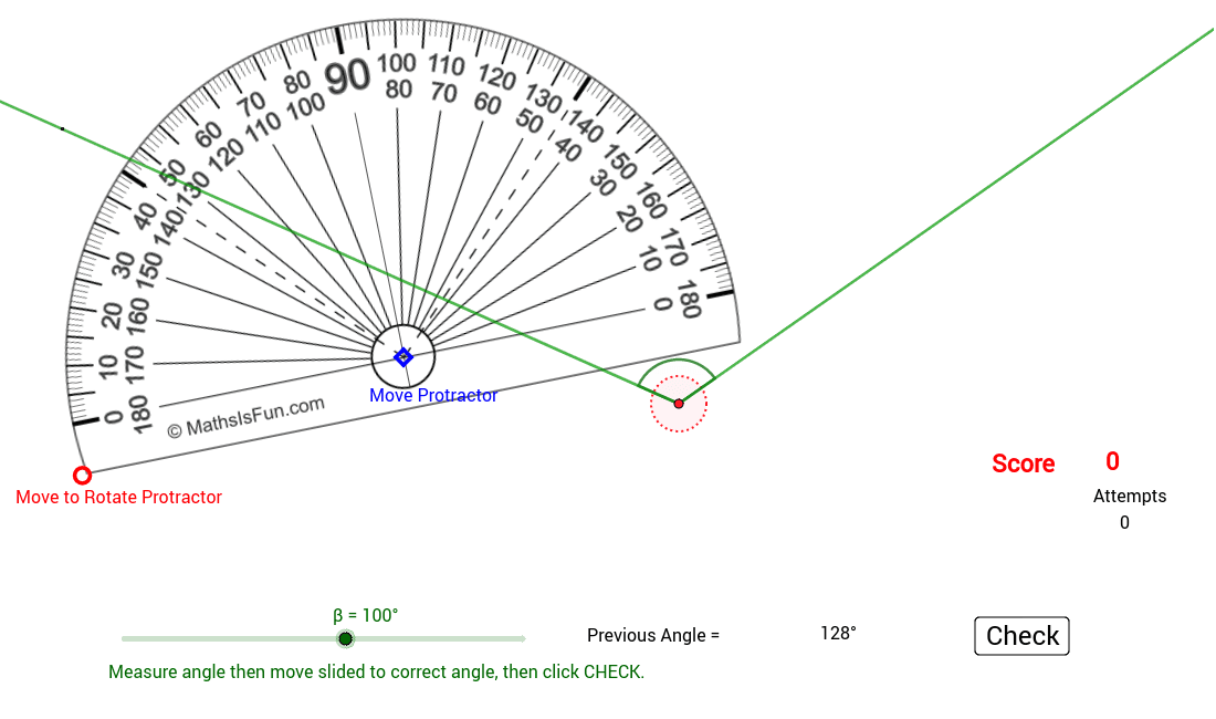 Protractor Practice ± 2 Scored GeoGebra