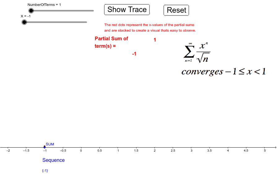 convergence-of-sum-of-series-x-n-sqrt-n-geogebra