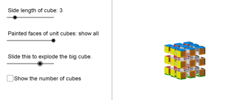 Painted Faces of a Cube – GeoGebra