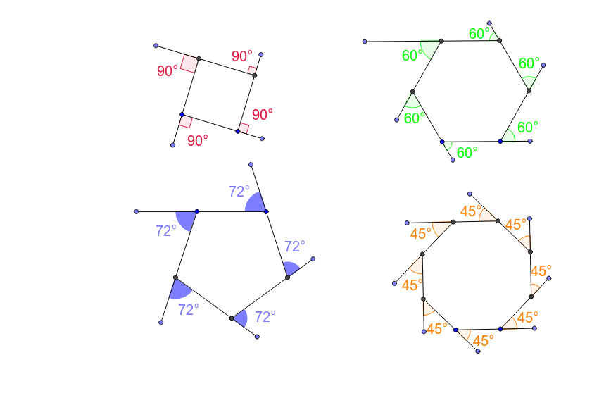 Exterior angles of a regular polygon – GeoGebra