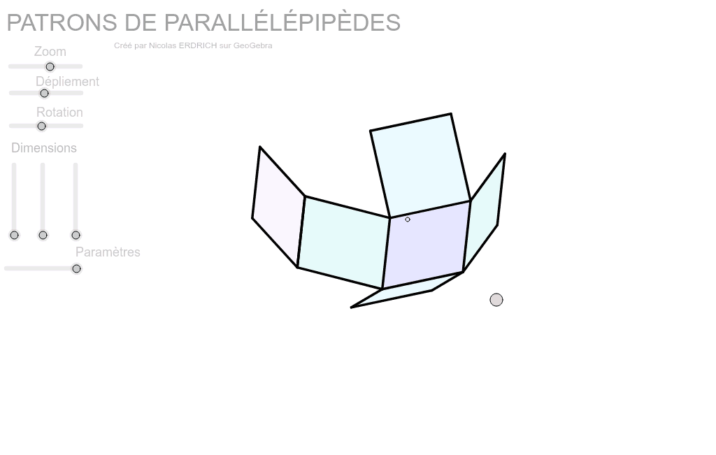 直方体の展開図 Geogebra