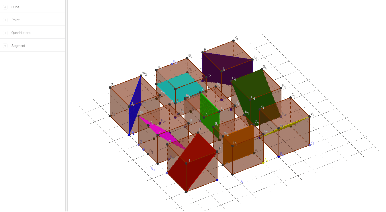 正立方體反射面 Geogebra