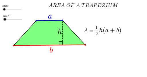 Area of a Trapezium – GeoGebra