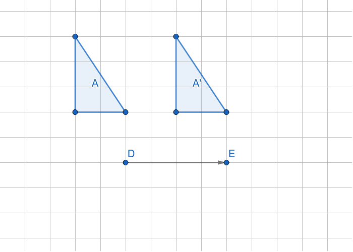 1. What type of rigid motion has been applied to triangle A?