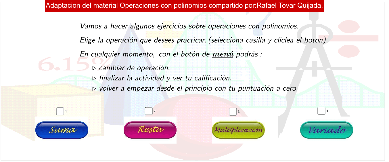 Evaluación sobre polinomios....