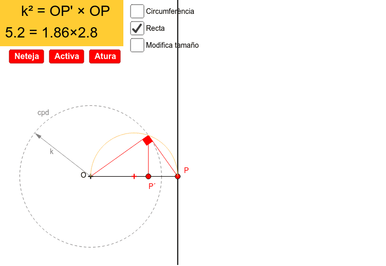 Inversa d'una recta i d'una circumferència.