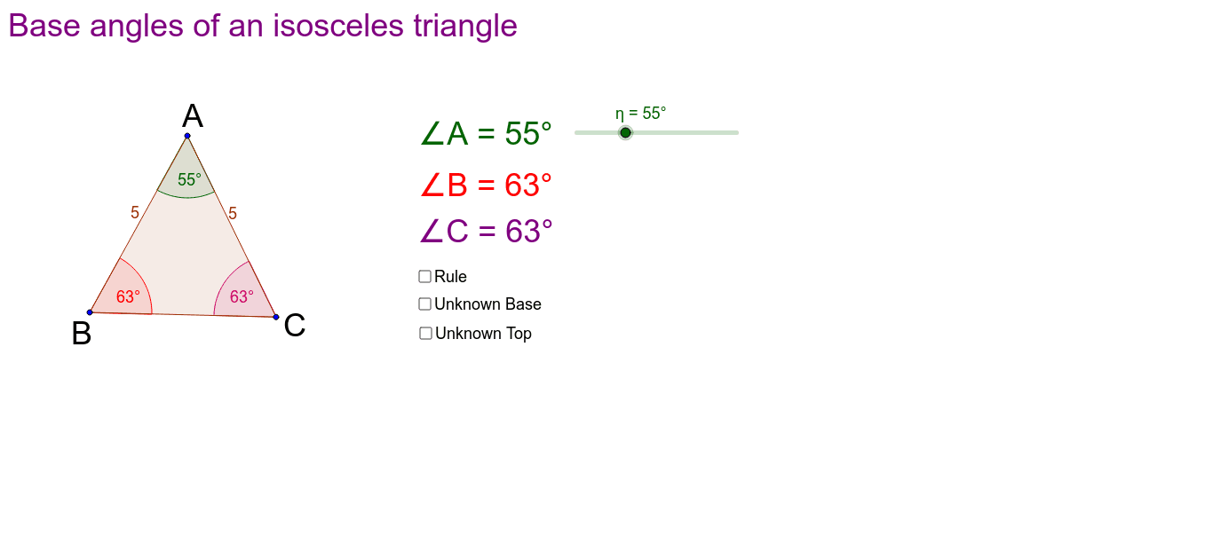 Isosceles triangle calculator germansalo