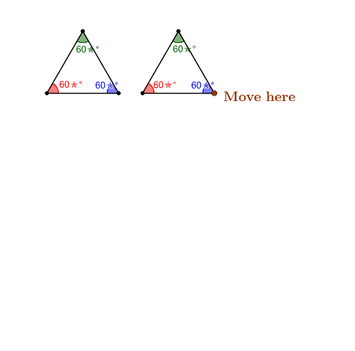 Conditions for congruent triangles (AAA) GeoGebra