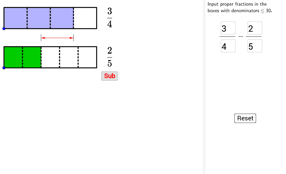 Fraction Bar Subtraction (When drawing the model it needs to include