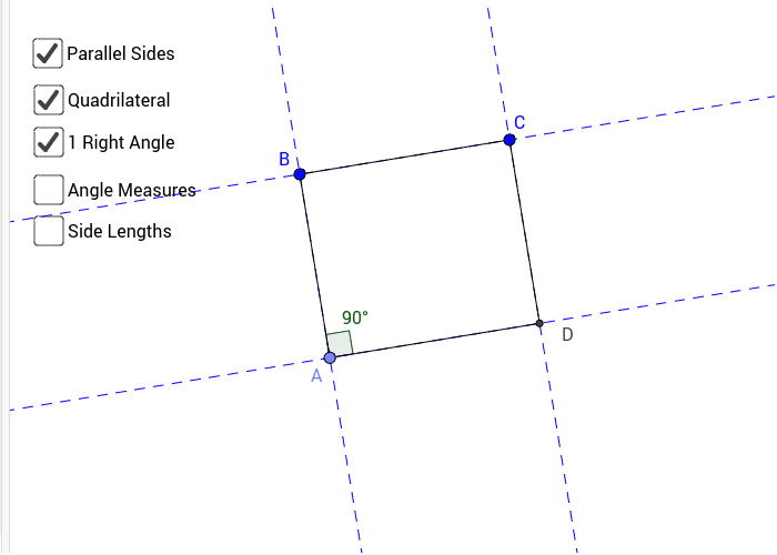 Figure #4: Parallelogram with 1 Right Angle