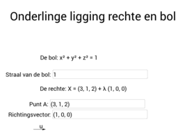 Hoe bepalen we de ligging van bol en rechte/ bol en vlak?