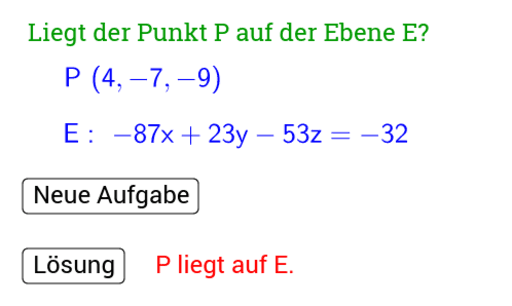 Punktprobe mit Kf üben – GeoGebra